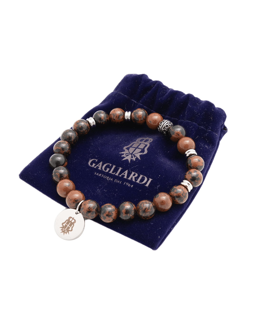 Gagliardi Bracelets Gagliardi Brown Gemstone Bead Bracelet