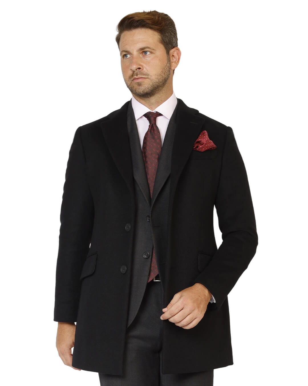 Gagliardi Coats Gagliardi Black Wool Blend Overcoat
