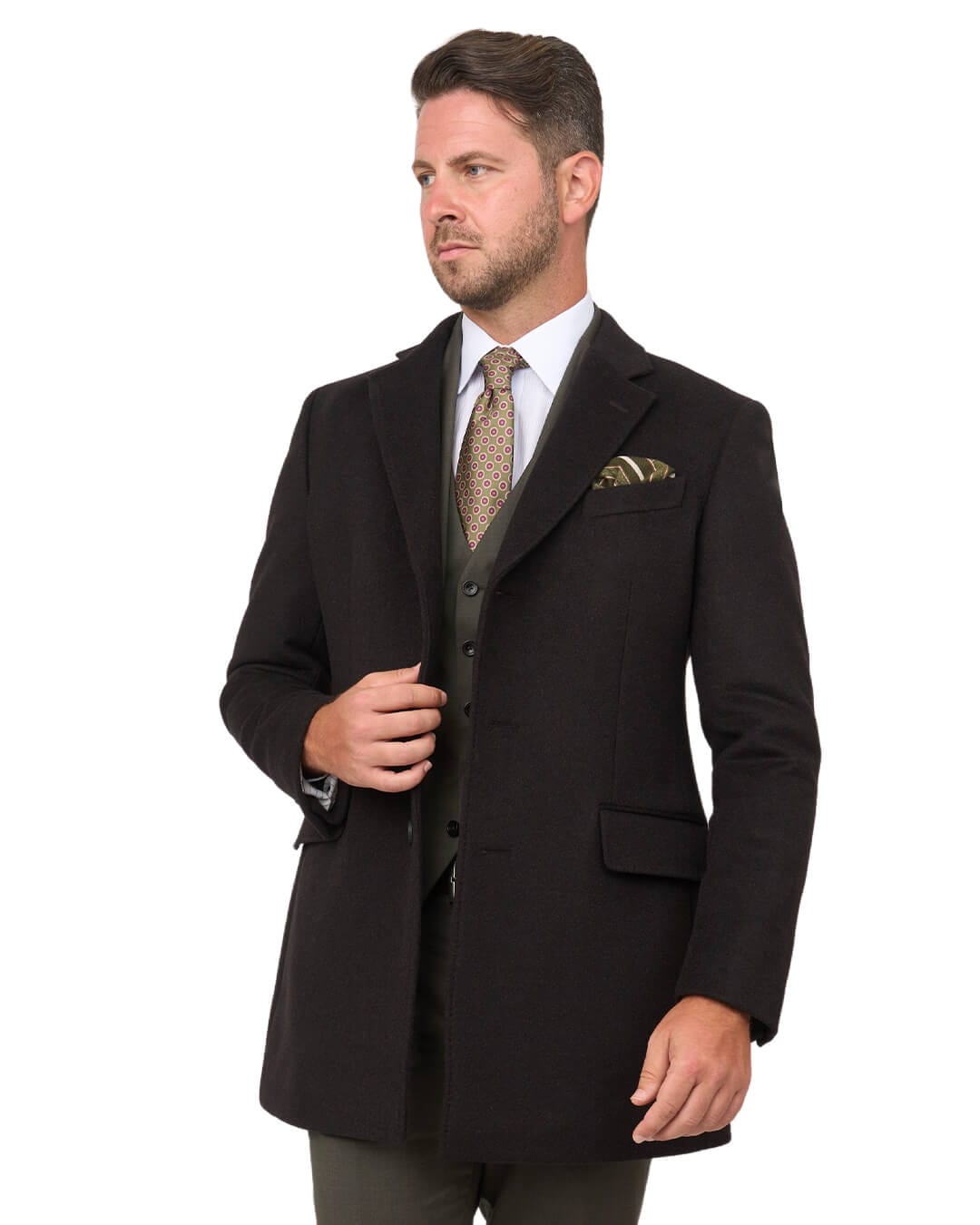 Gagliardi Coats Gagliardi Brown Wool Blend Overcoat