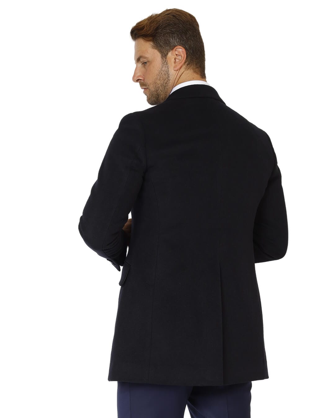 Gagliardi Coats Gagliardi Navy Wool Blend Overcoat