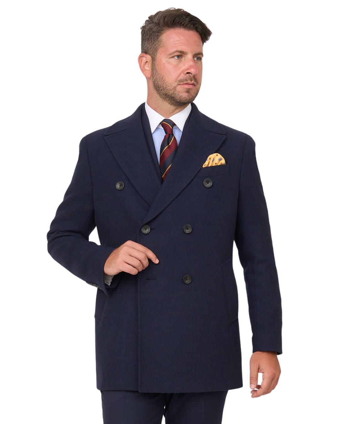 Gagliardi Coats Gagliardi Navy Wool Blend Peacoat