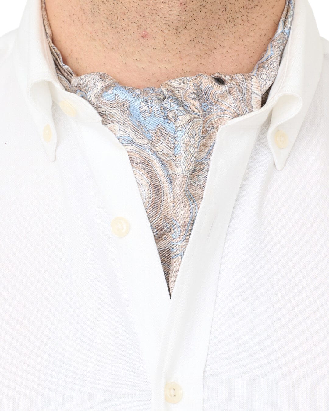Gagliardi Cravats Gagliardi Beige Printed Cravat