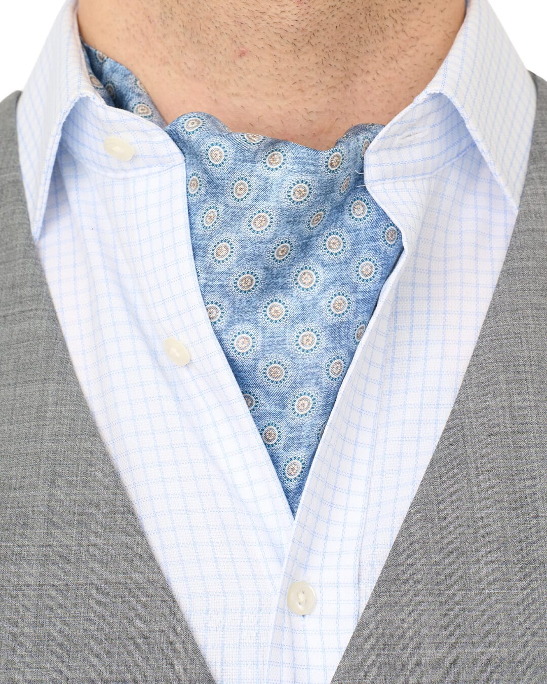 Gagliardi Cravats Gagliardi Blue Print Cravat