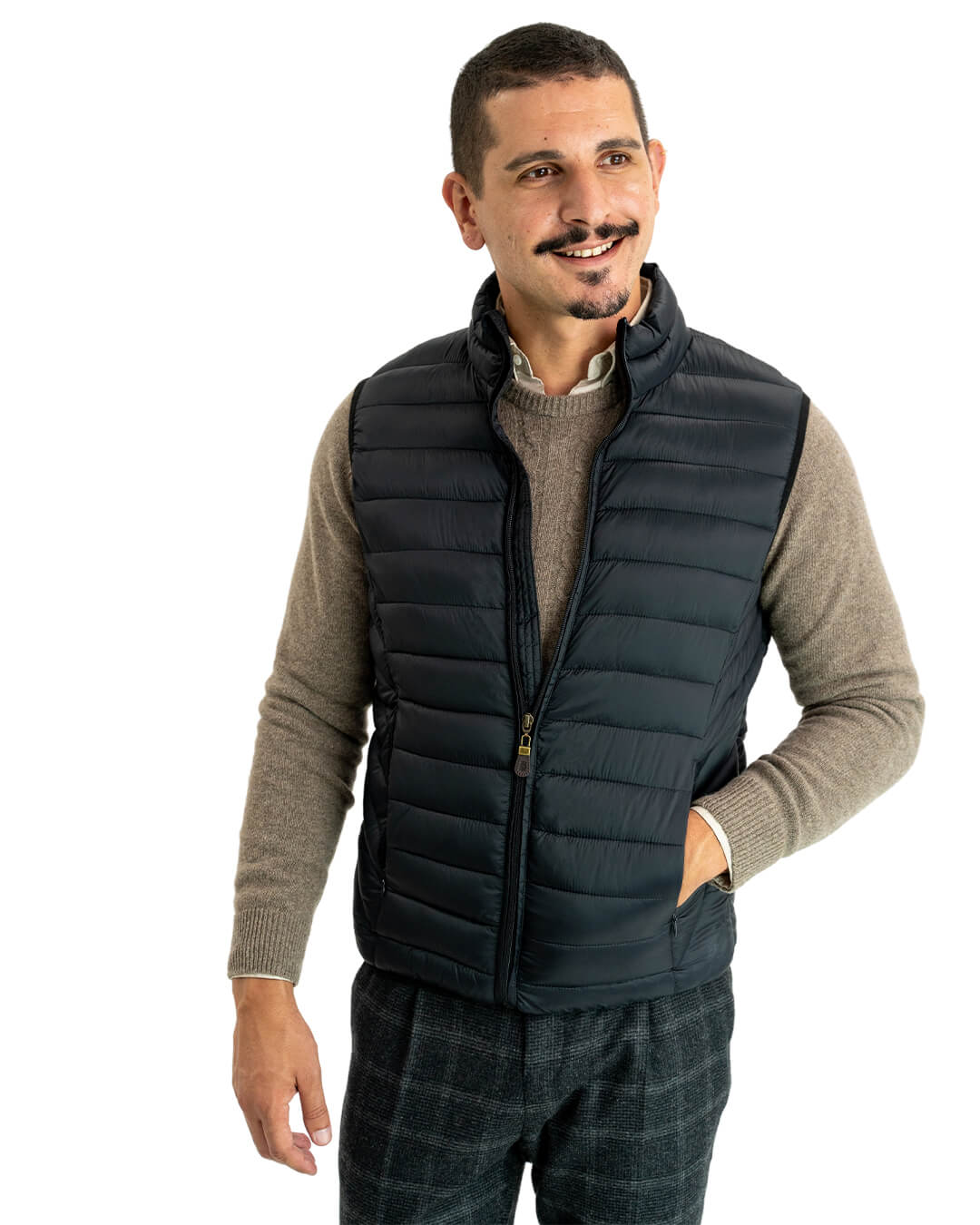 Gagliardi Gilets Gagliardi Black Wadded Gilet
