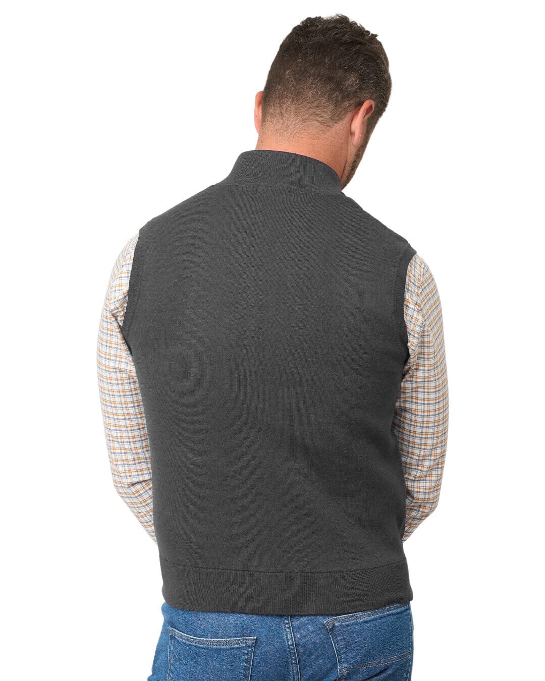 Gagliardi Gilets Gagliardi Grey Hybrid Knit & Wadded Gilet