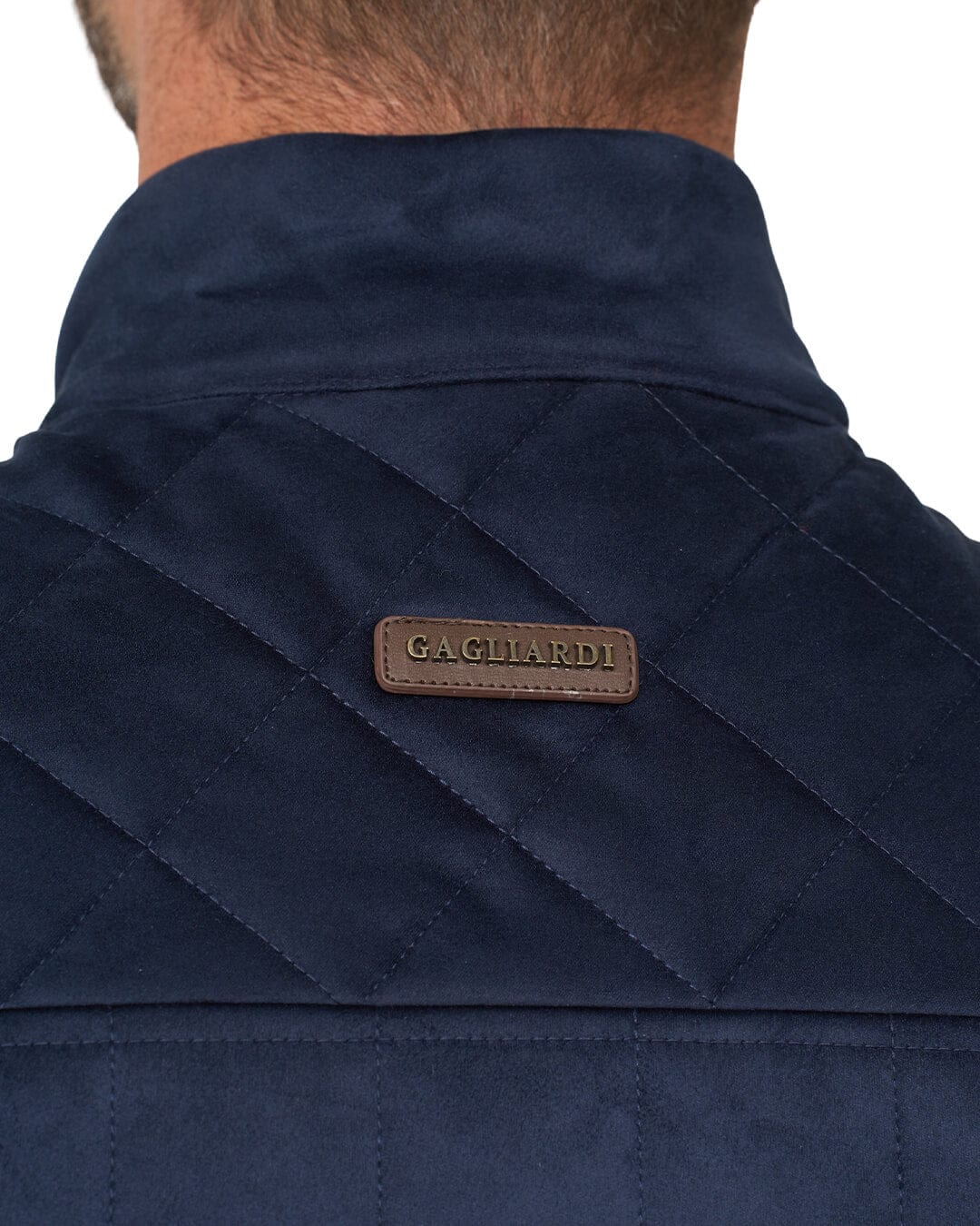 Gagliardi Gilets Gagliardi Navy Faux Suede Gilet