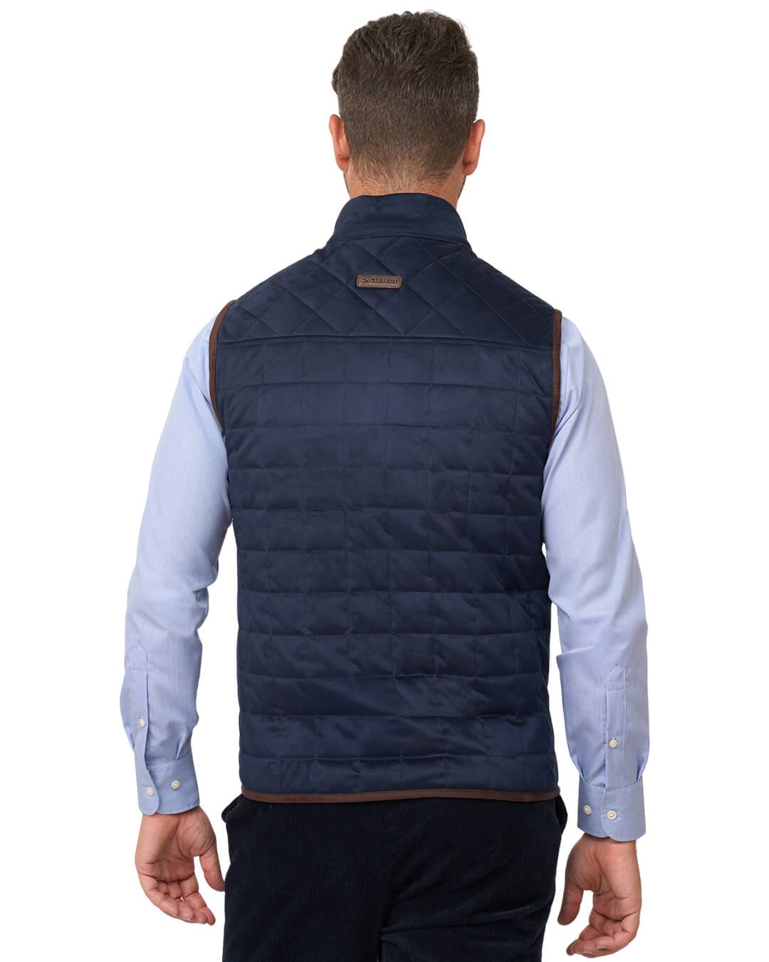 Gagliardi Gilets Gagliardi Navy Faux Suede Gilet