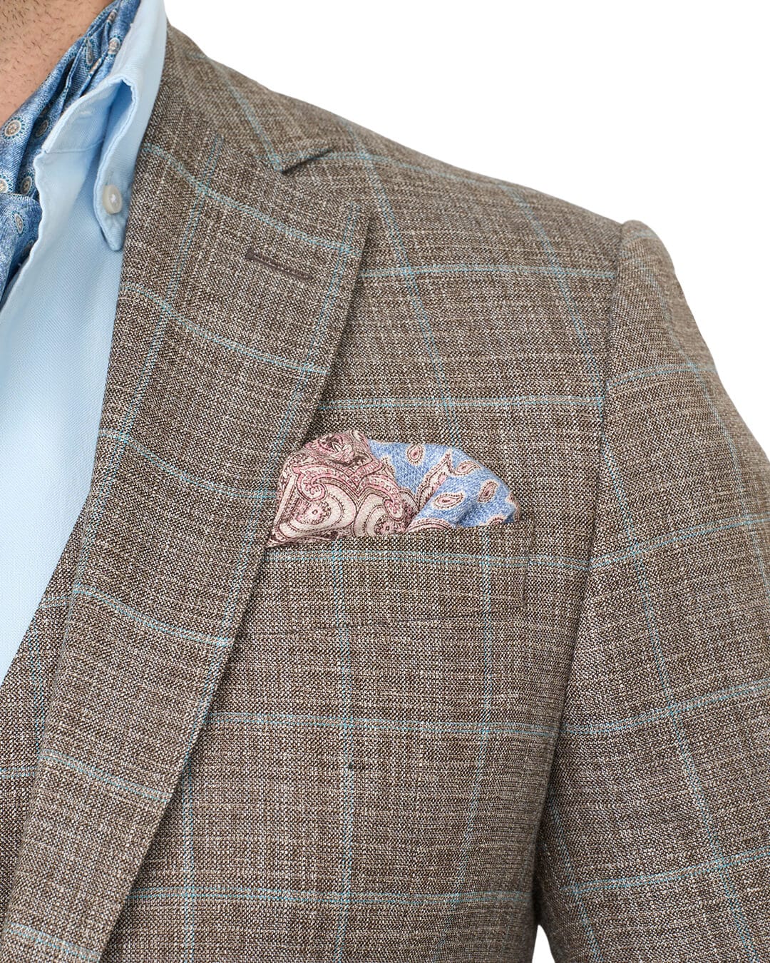 Gagliardi Jackets Gagliardi Beige Mouline Windowpane Jacket