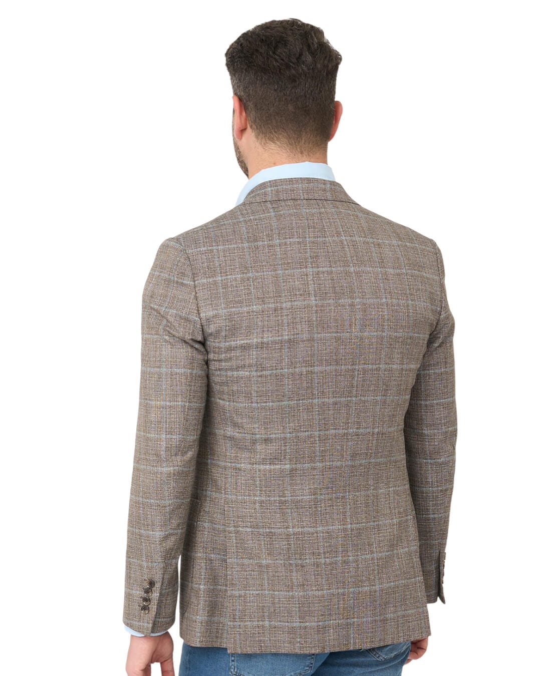 Gagliardi Jackets Gagliardi Beige Mouline Windowpane Jacket