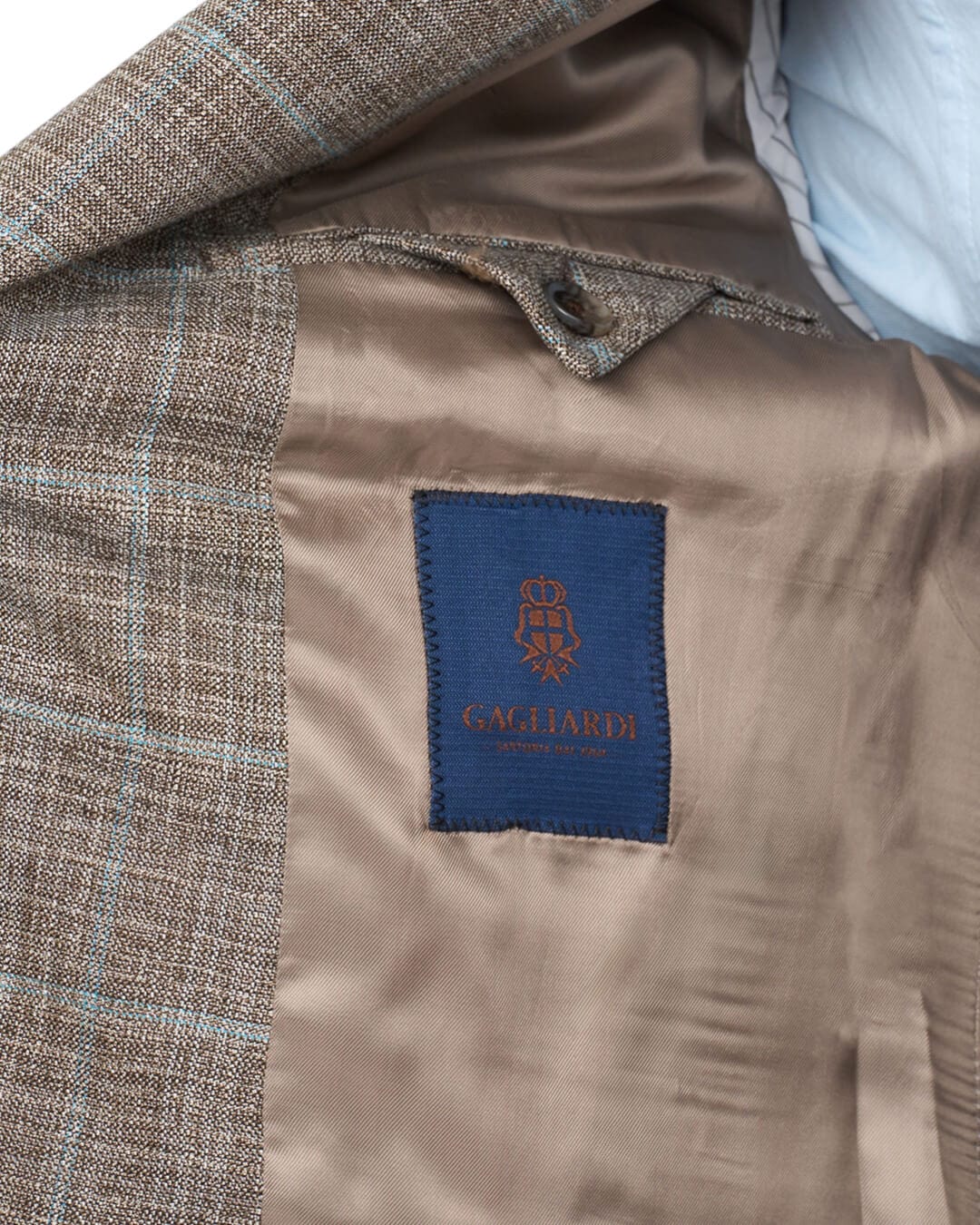 Gagliardi Jackets Gagliardi Beige Mouline Windowpane Jacket