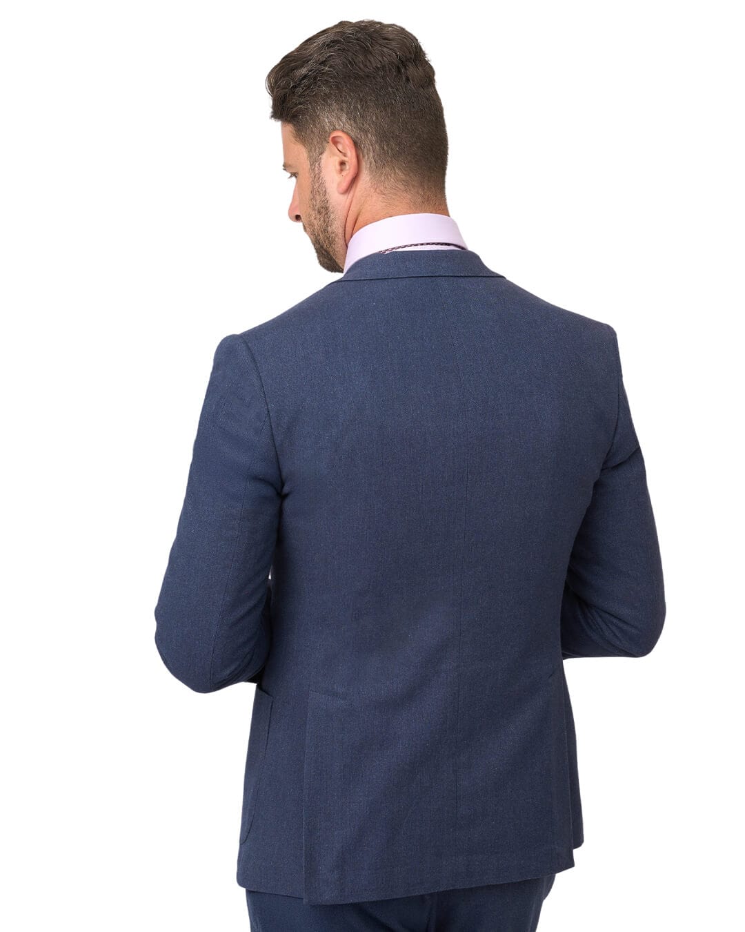 Gagliardi Jackets Gagliardi Blue Barleycorn Weave Stretch Cotton Jacket