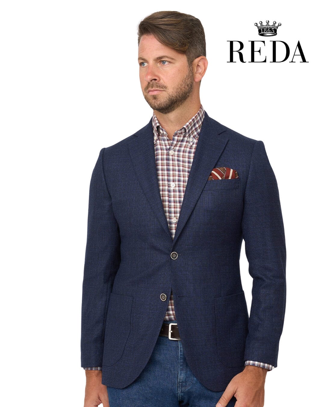 Gagliardi Jackets Gagliardi Blue Basketweave Reda Jacket
