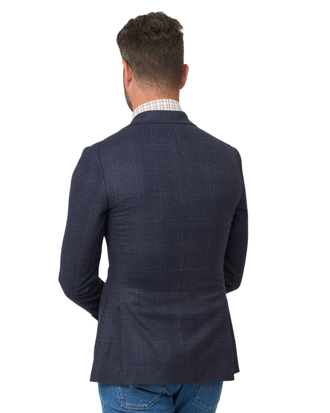 Gagliardi Jackets Gagliardi Blue Check Sharkskin Reda Jacket
