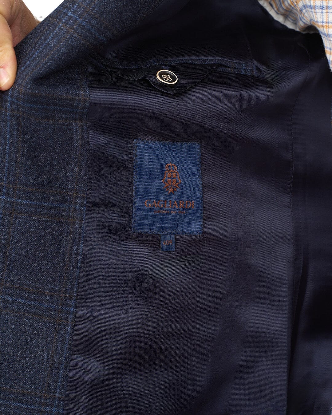 Gagliardi Jackets Gagliardi Blue Check Sharkskin Reda Jacket
