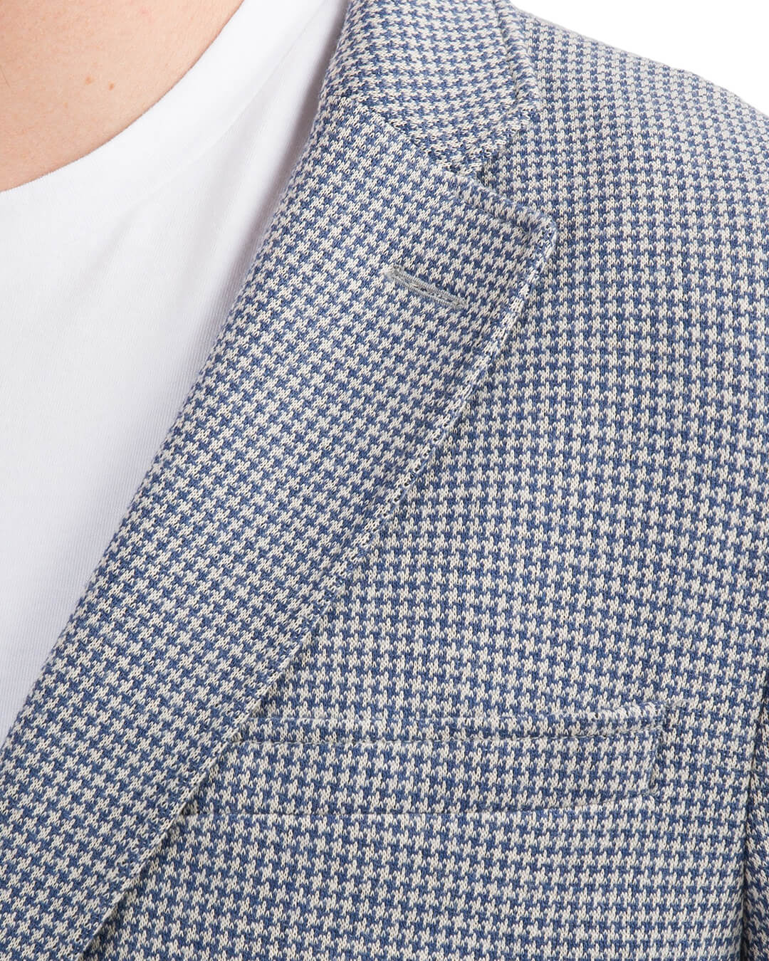 Gagliardi Jackets Gagliardi Blue Puppytooth Jersey Jacket