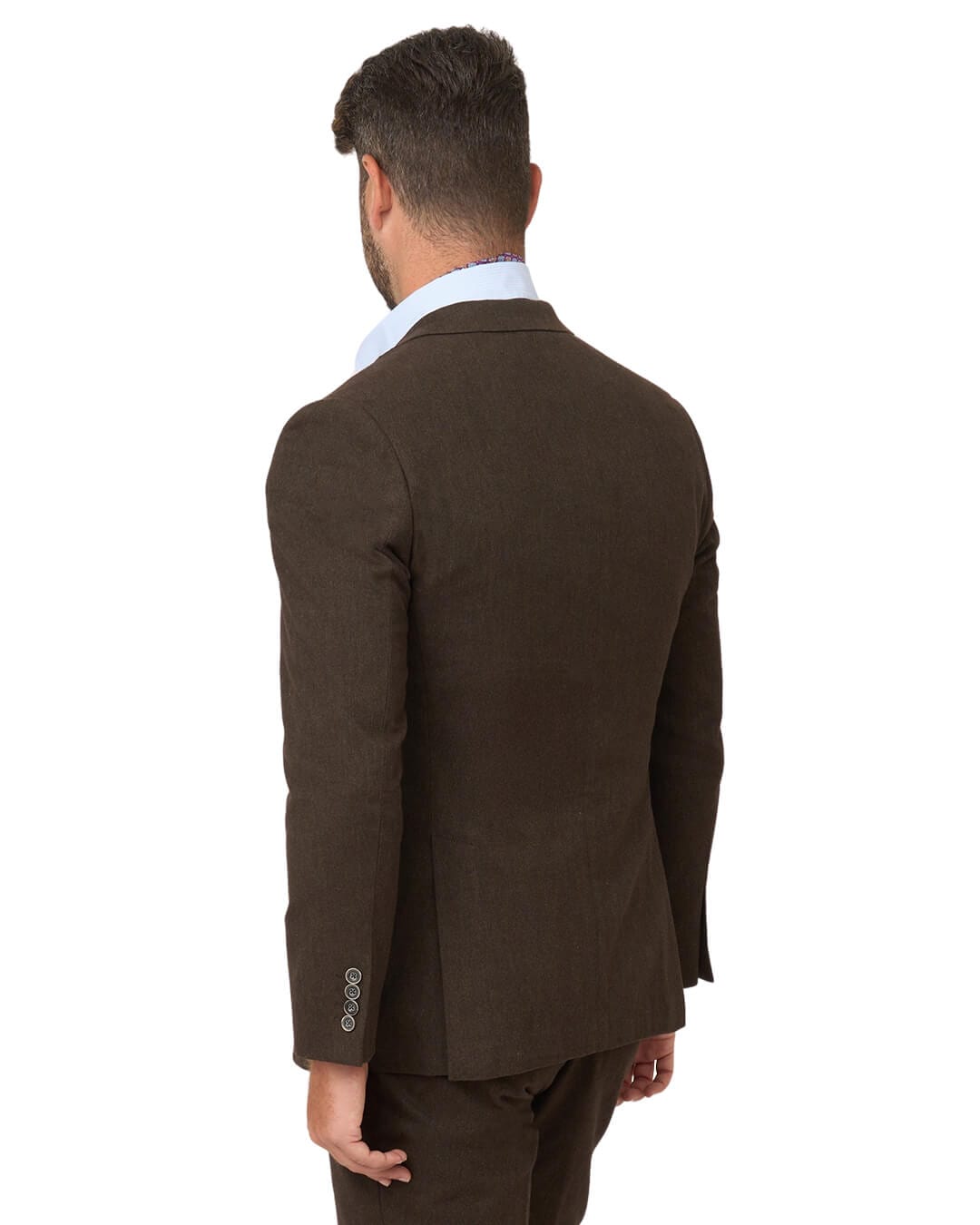 Gagliardi Jackets Gagliardi Brown Barleycorn Weave Stretch Cotton Jacket