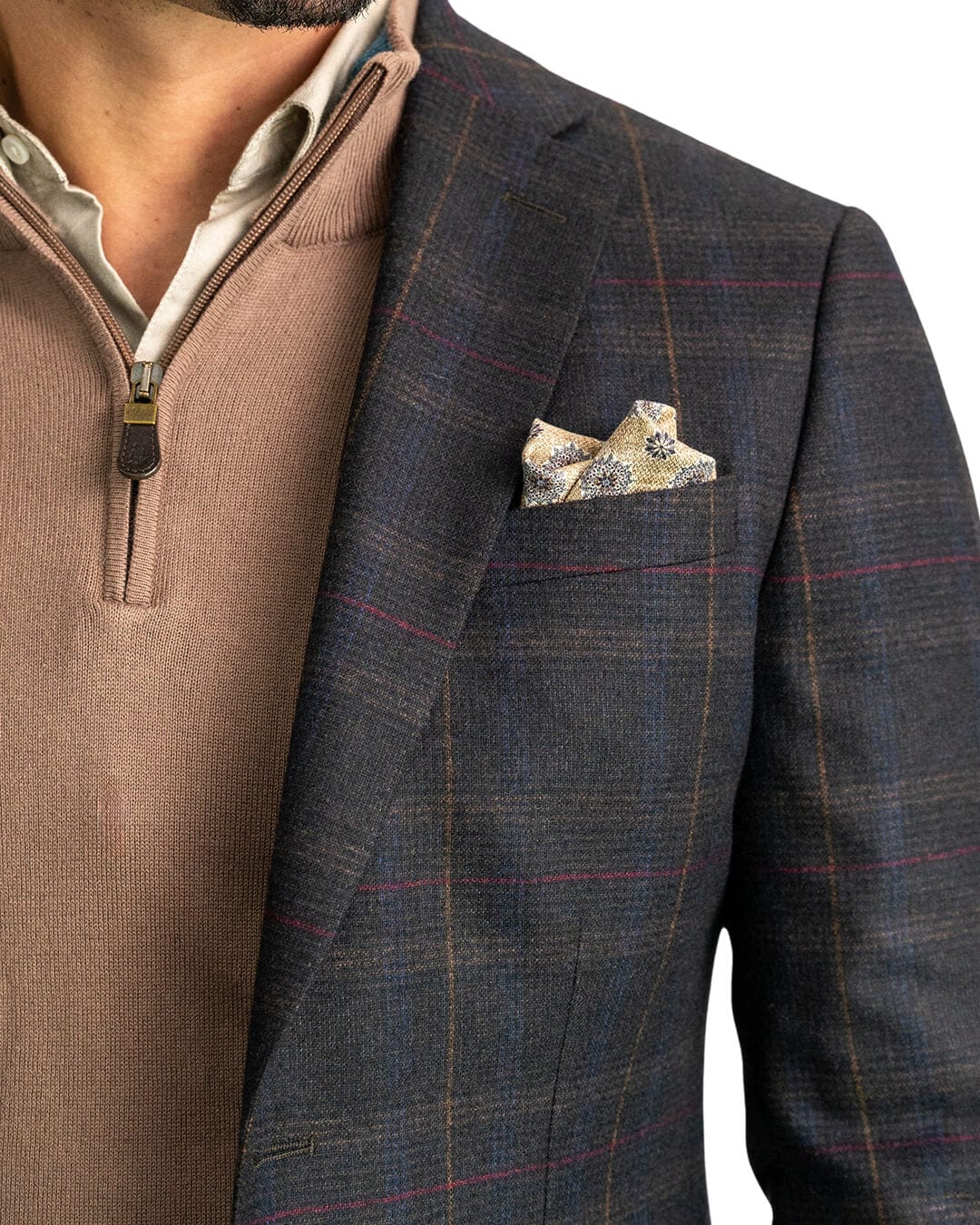 Gagliardi Jackets Gagliardi Brown Italian Flannel Check Jacket