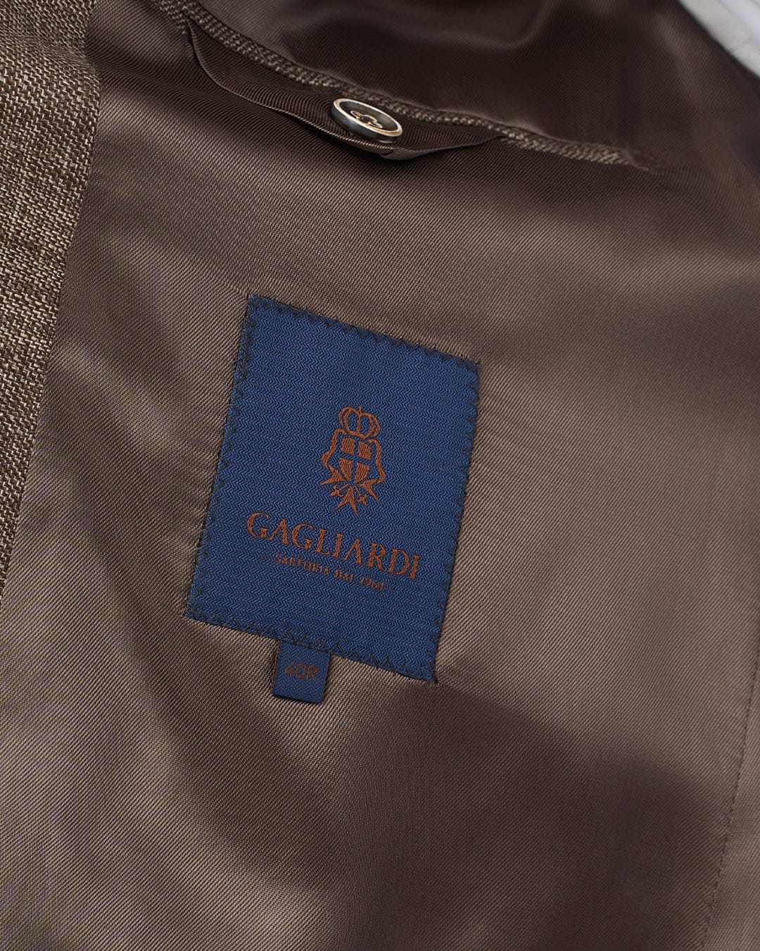 Gagliardi Jackets Gagliardi Brown Jacket Reda Linen Wool Check Super 110S