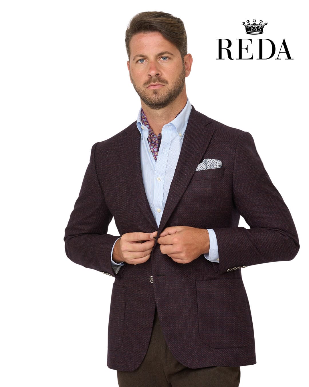 Gagliardi Jackets Gagliardi Burgundy Mouline Reda Jacket