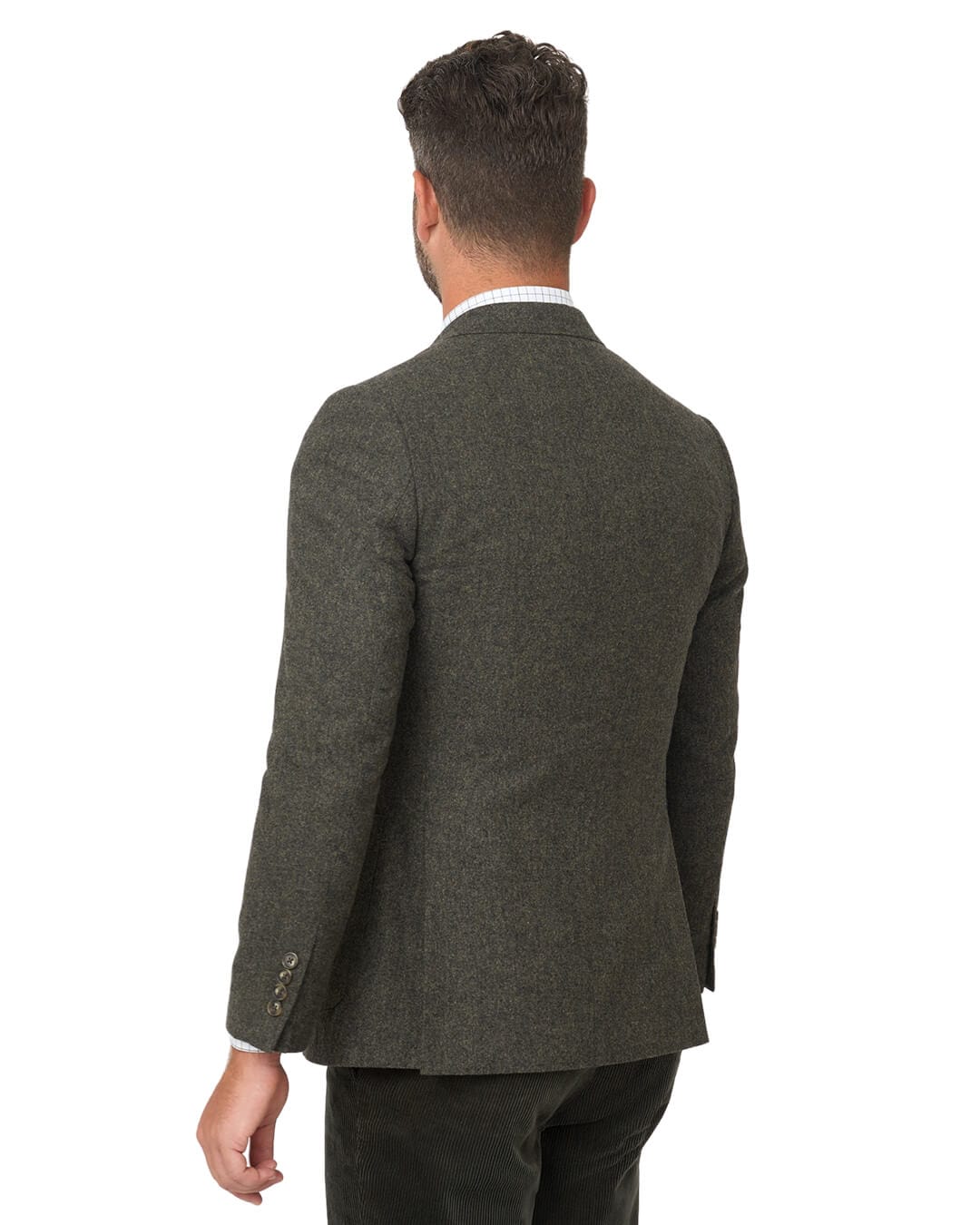 Gagliardi Jackets Gagliardi Green Donegal Wool Blend Jacket