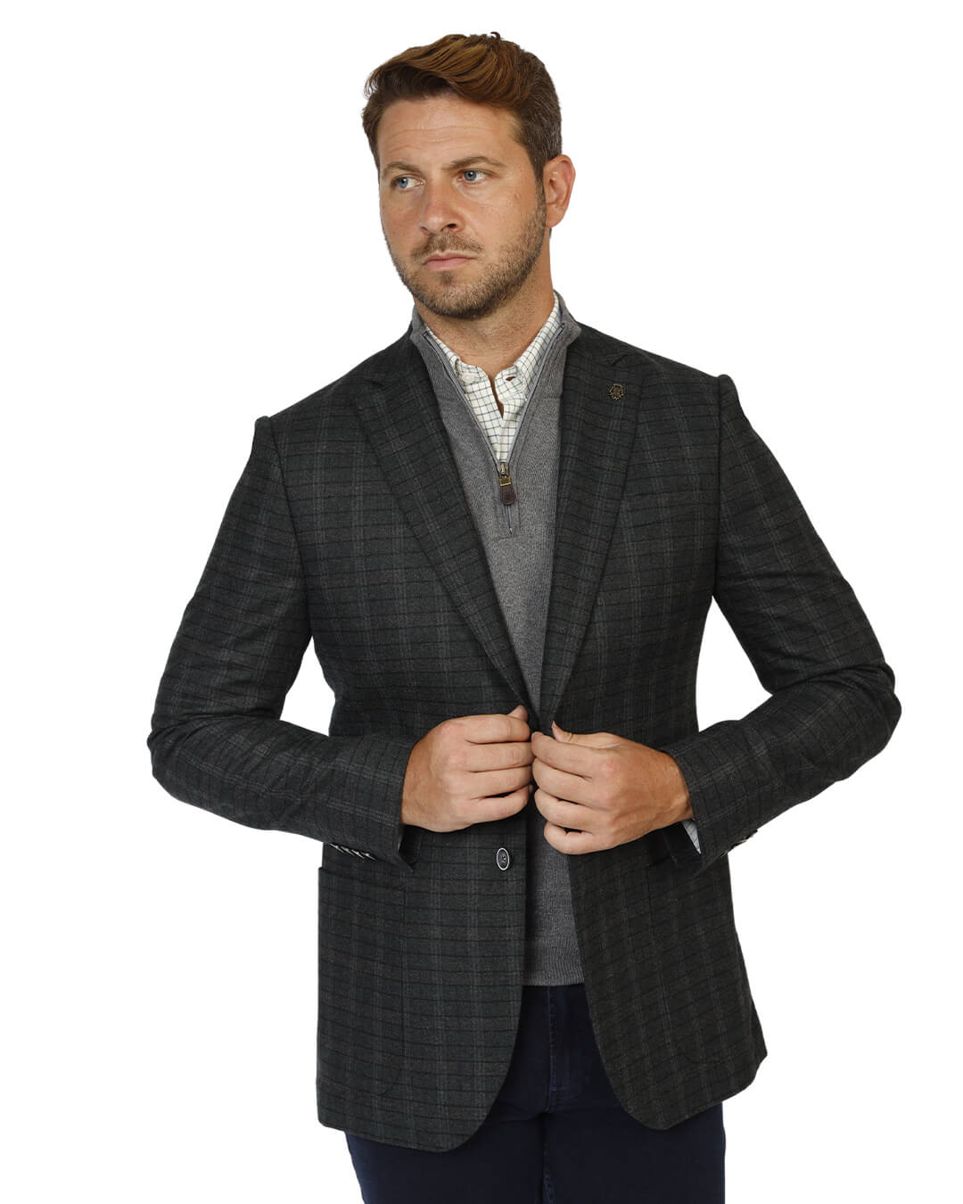 Gagliardi Jackets Gagliardi Green Italian Flannel Check Jacket