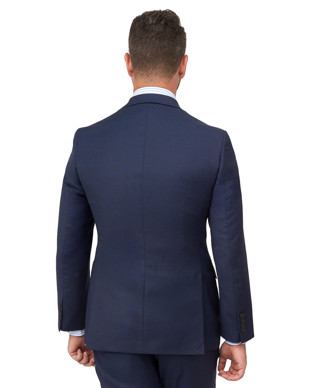 Gagliardi Jackets Gagliardi Navy Double Breasted Birdseye Super 100s Suit Jacket