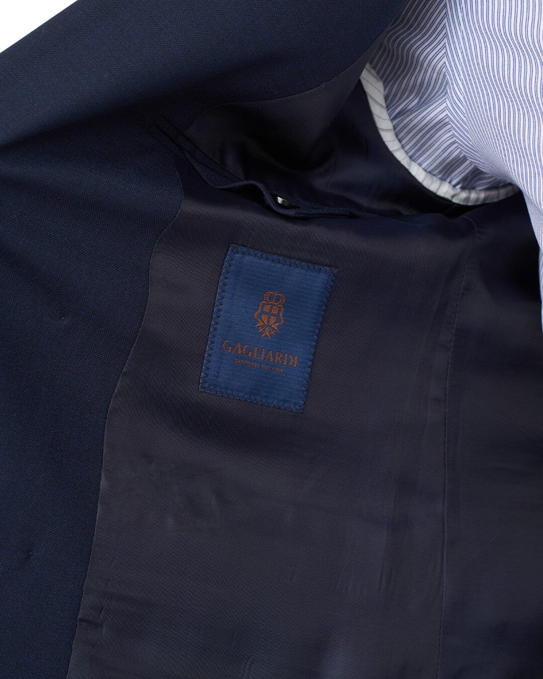 Gagliardi Jackets Gagliardi Navy Double Breasted Natural Stretch Super 110s Blazer