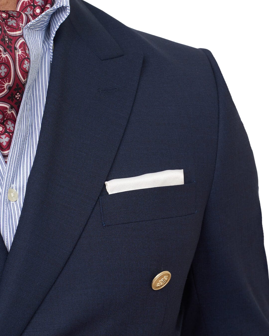 Gagliardi Jackets Gagliardi Navy Double Breasted Natural Stretch Super 110s Blazer