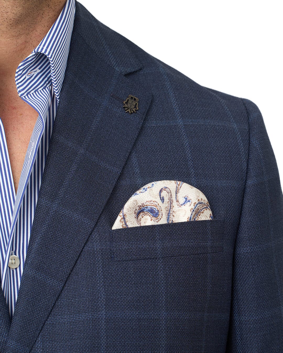Gagliardi Jackets Gagliardi Navy Jacket Check Super 110S