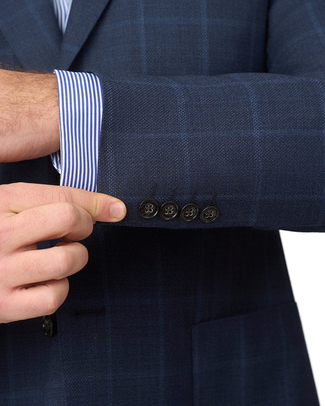 Gagliardi Jackets Gagliardi Navy Jacket Check Super 110S