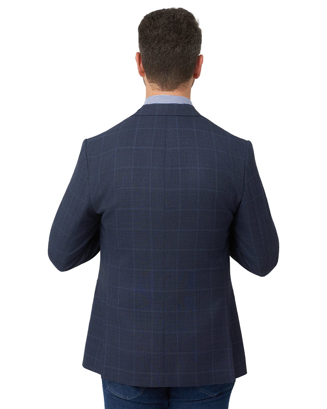Gagliardi Jackets Gagliardi Navy Jacket Check Super 110S