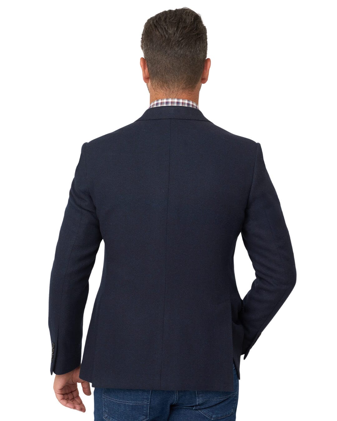 Gagliardi Jackets Gagliardi Navy Wool Cotton Jacket With Detachable Zip Front Liner