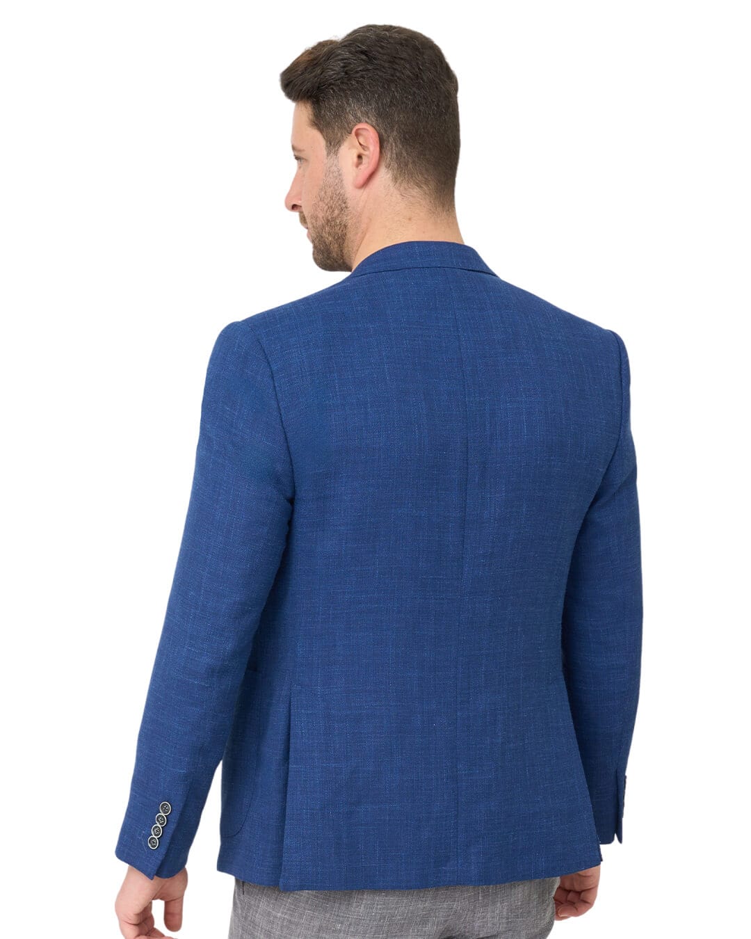 Gagliardi Jackets Gagliardi Royal Hopsack Wool Linen Blend Jacket