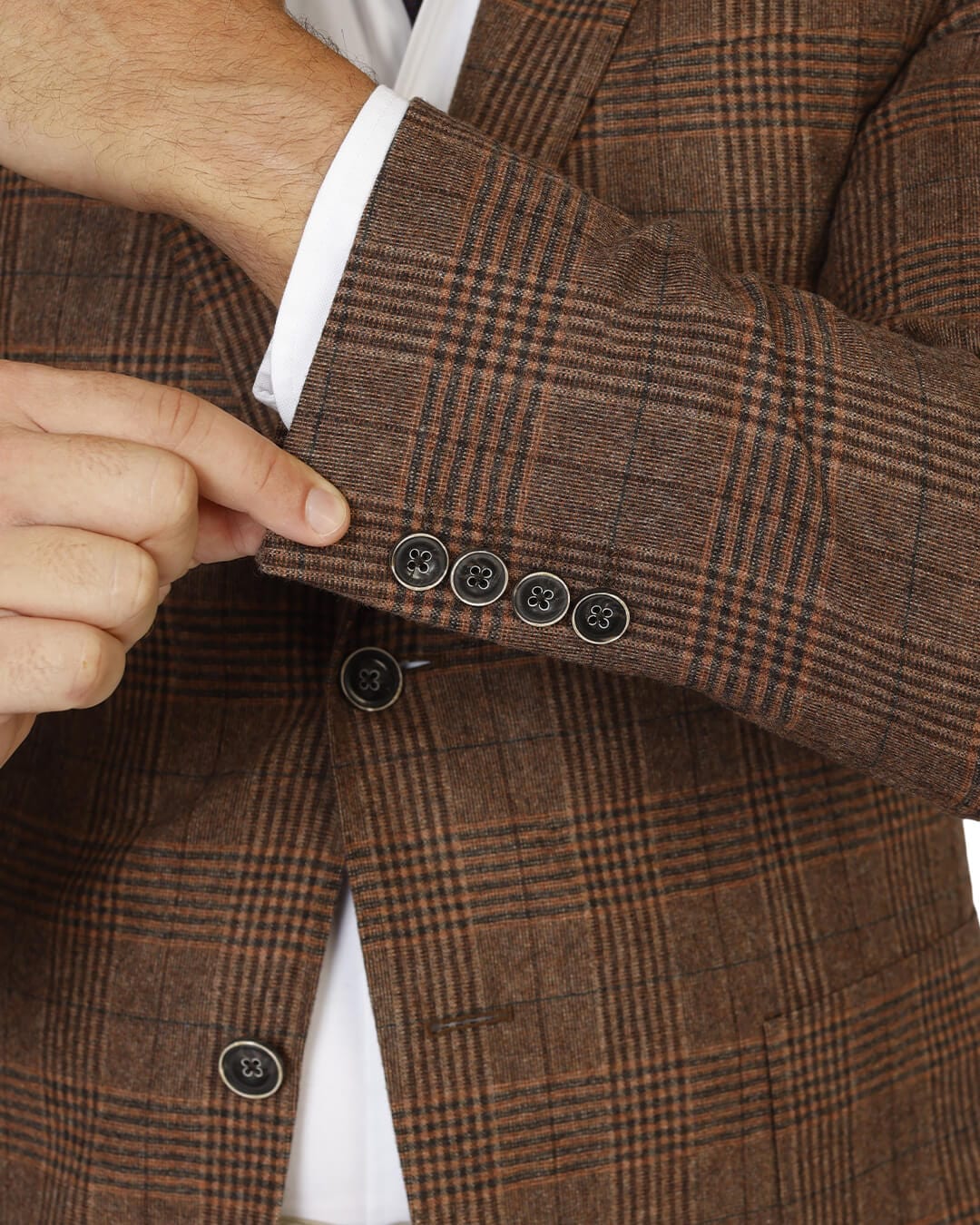 Gagliardi Jackets Gagliardi Rust Italian Flannel Glen Check Jacket