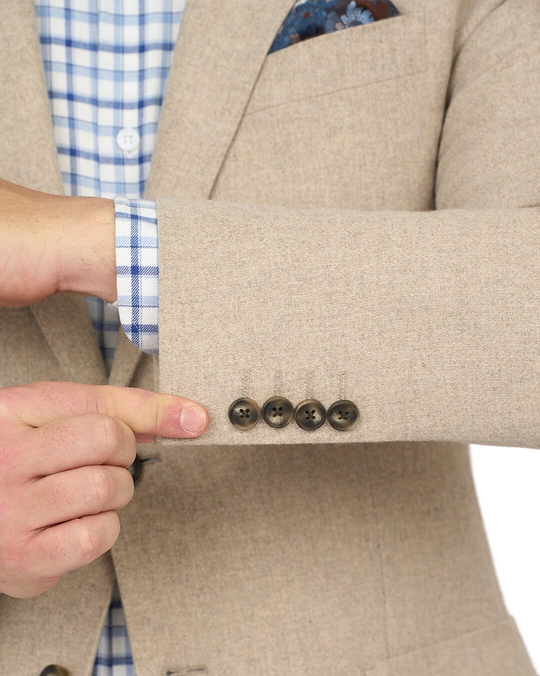 Gagliardi Jackets Gagliardi Stone Basketweave Wool Blend Jacket