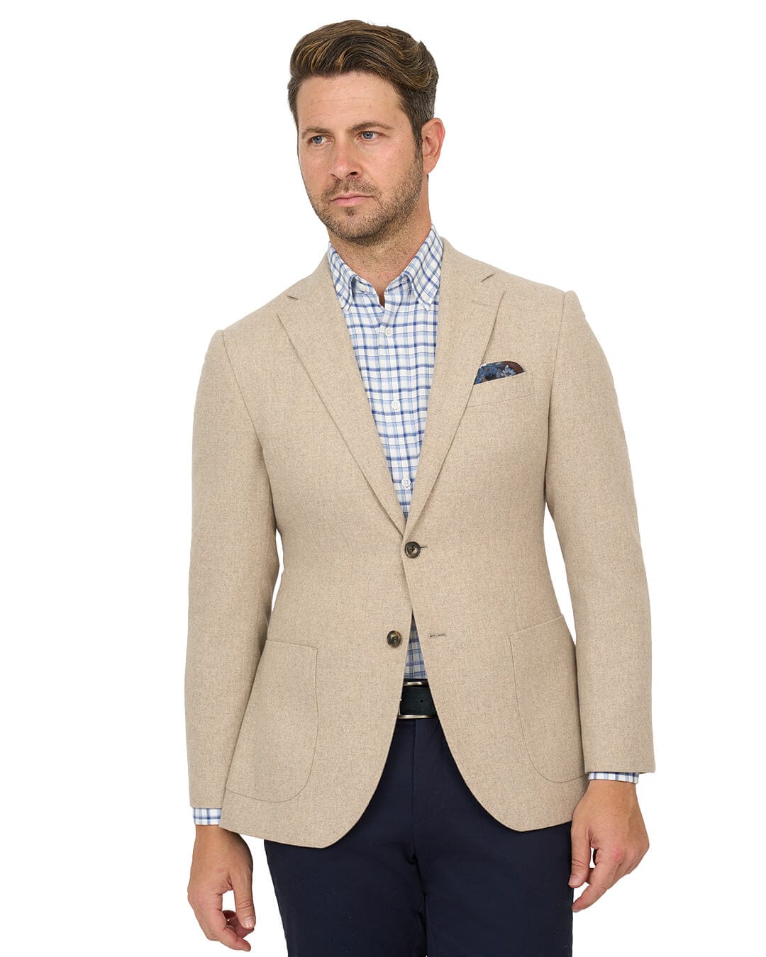Gagliardi Jackets Gagliardi Stone Basketweave Wool Blend Jacket