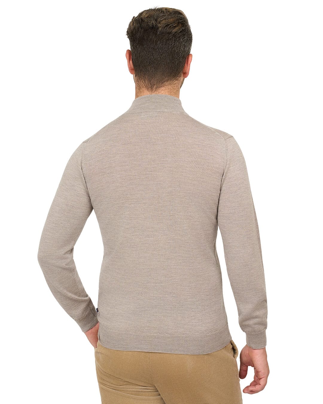 Gagliardi Jumpers Gagliardi Beige Jumper Turtle Neck Merino Wool