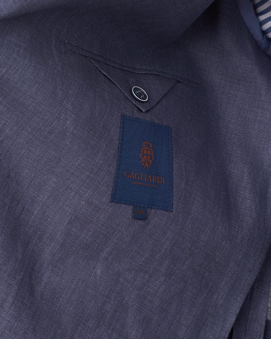 Gagliardi M&M Jackets Gagliardi Blue Jacket Mixer Double Breasted Melange Linen