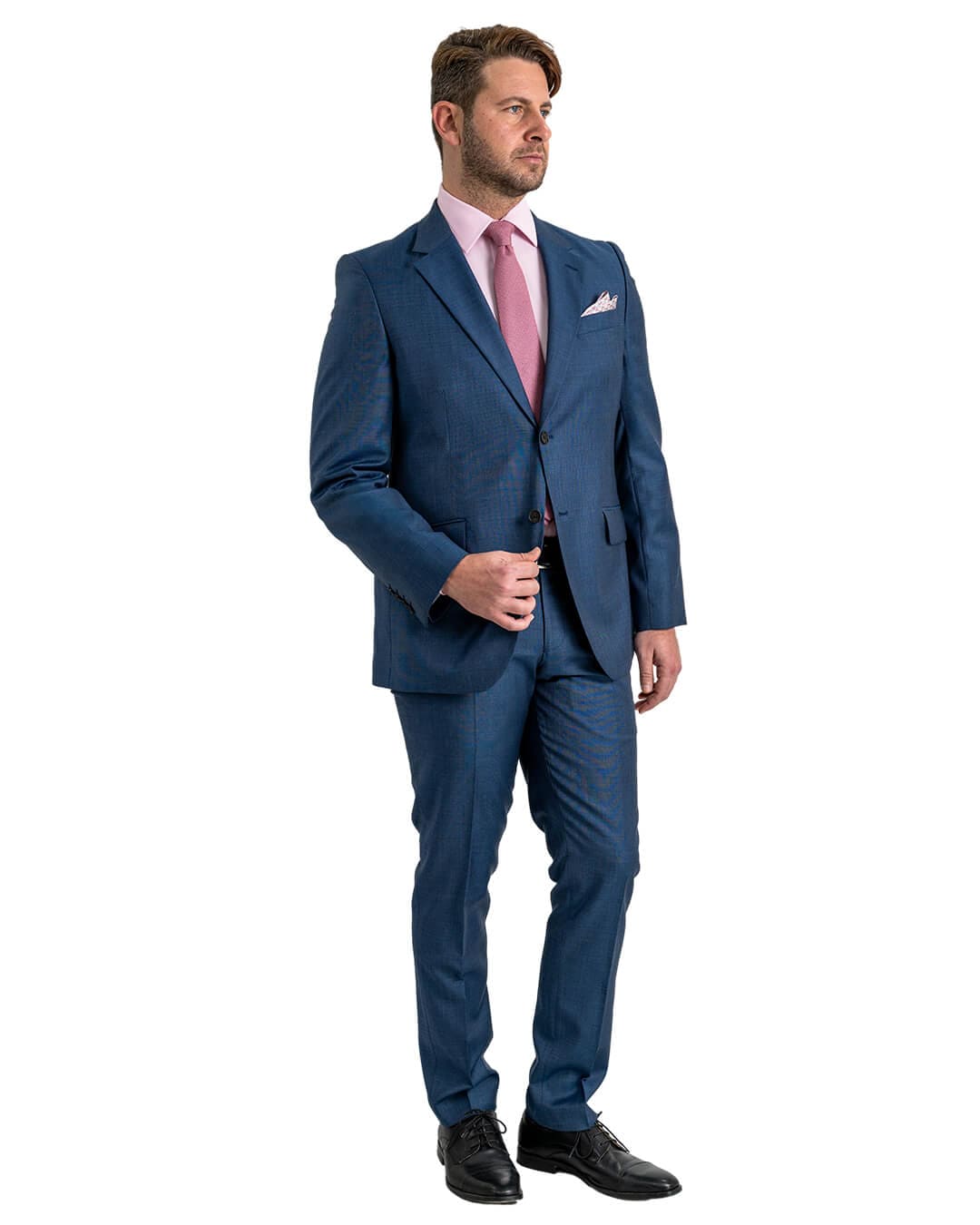 Gagliardi M&M Jackets Gagliardi Blue Super 100s Sharkskin Suit Jacket