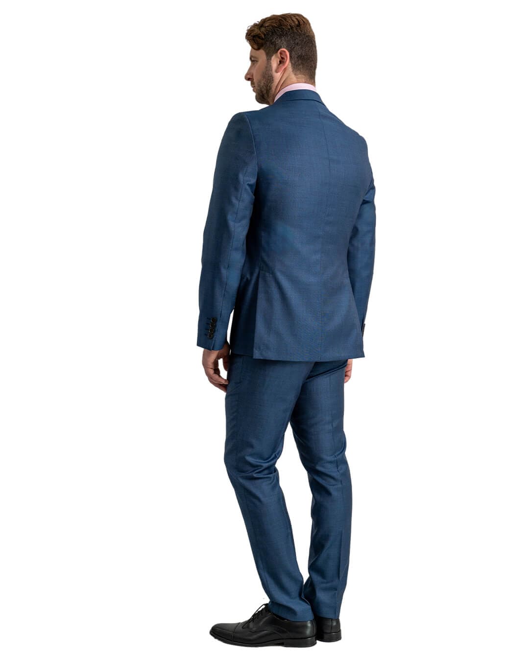 Gagliardi M&M Jackets Gagliardi Blue Super 100s Sharkskin Suit Jacket