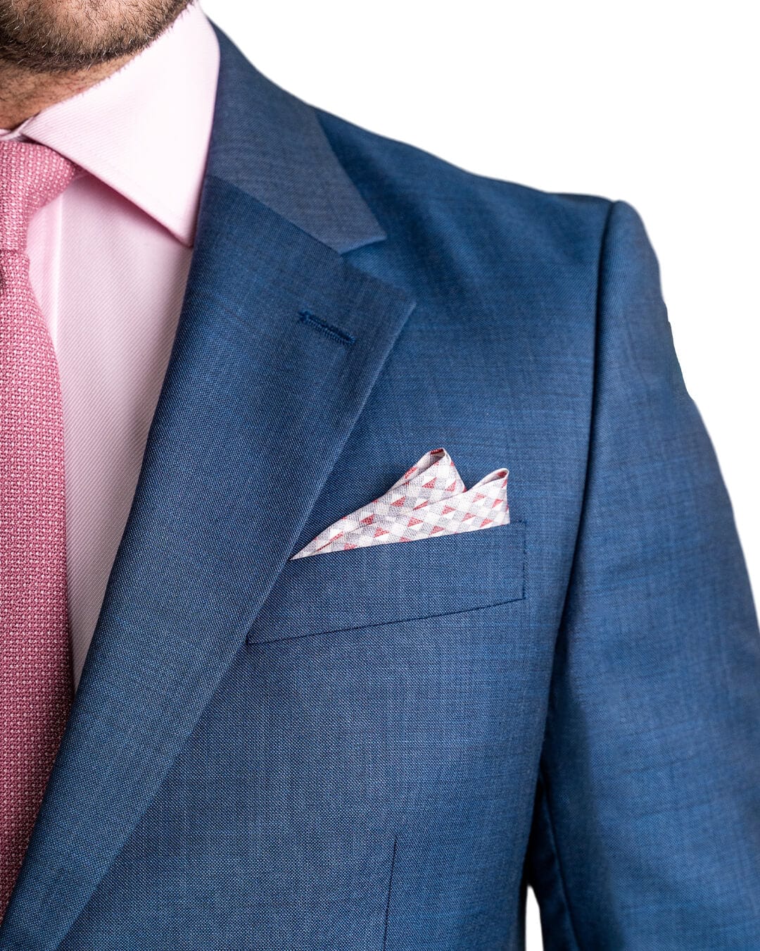 Gagliardi M&M Jackets Gagliardi Blue Super 100s Sharkskin Suit Jacket