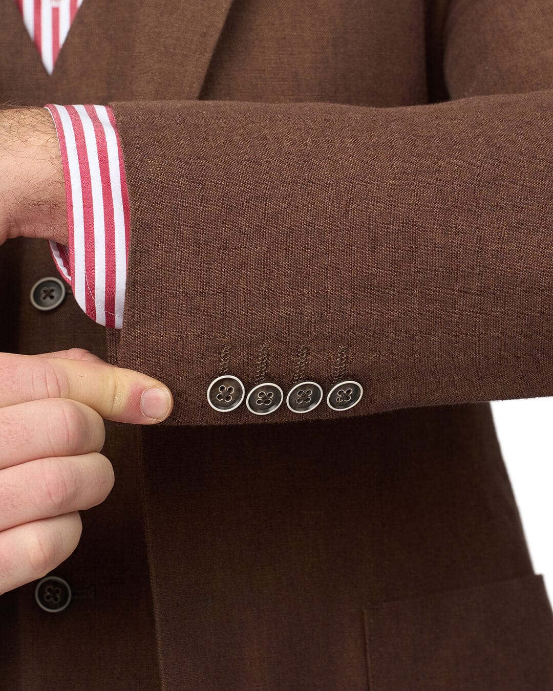 Gagliardi M&M Jackets Gagliardi Brown Jacket Mixer Linen Cotton