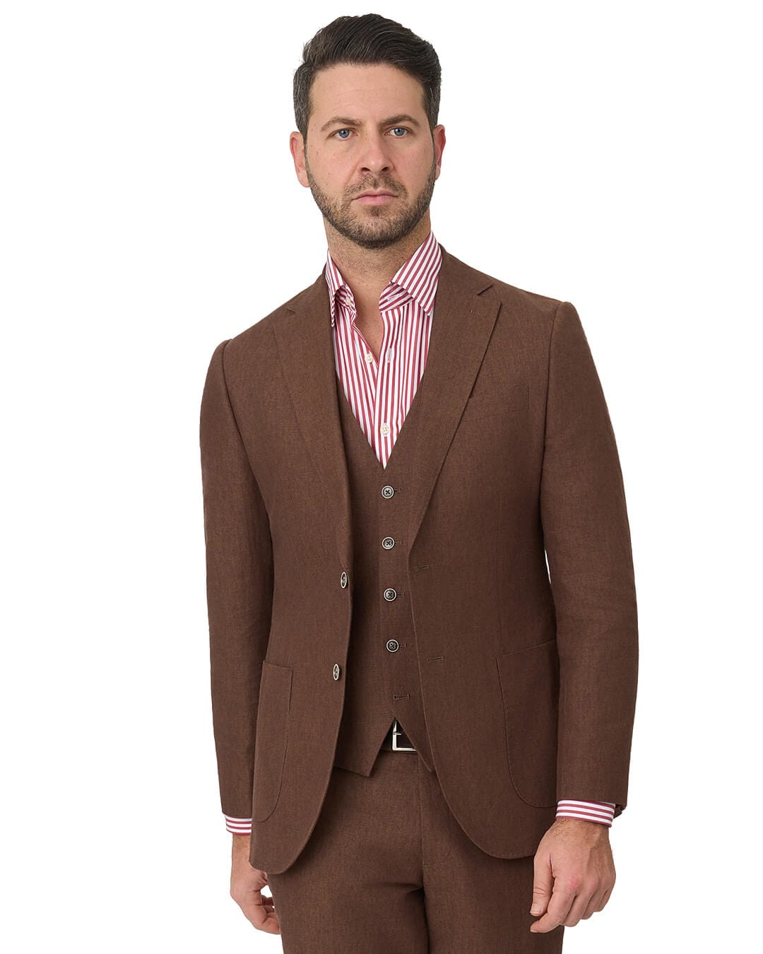 Gagliardi M&M Jackets Gagliardi Brown Jacket Mixer Linen Cotton
