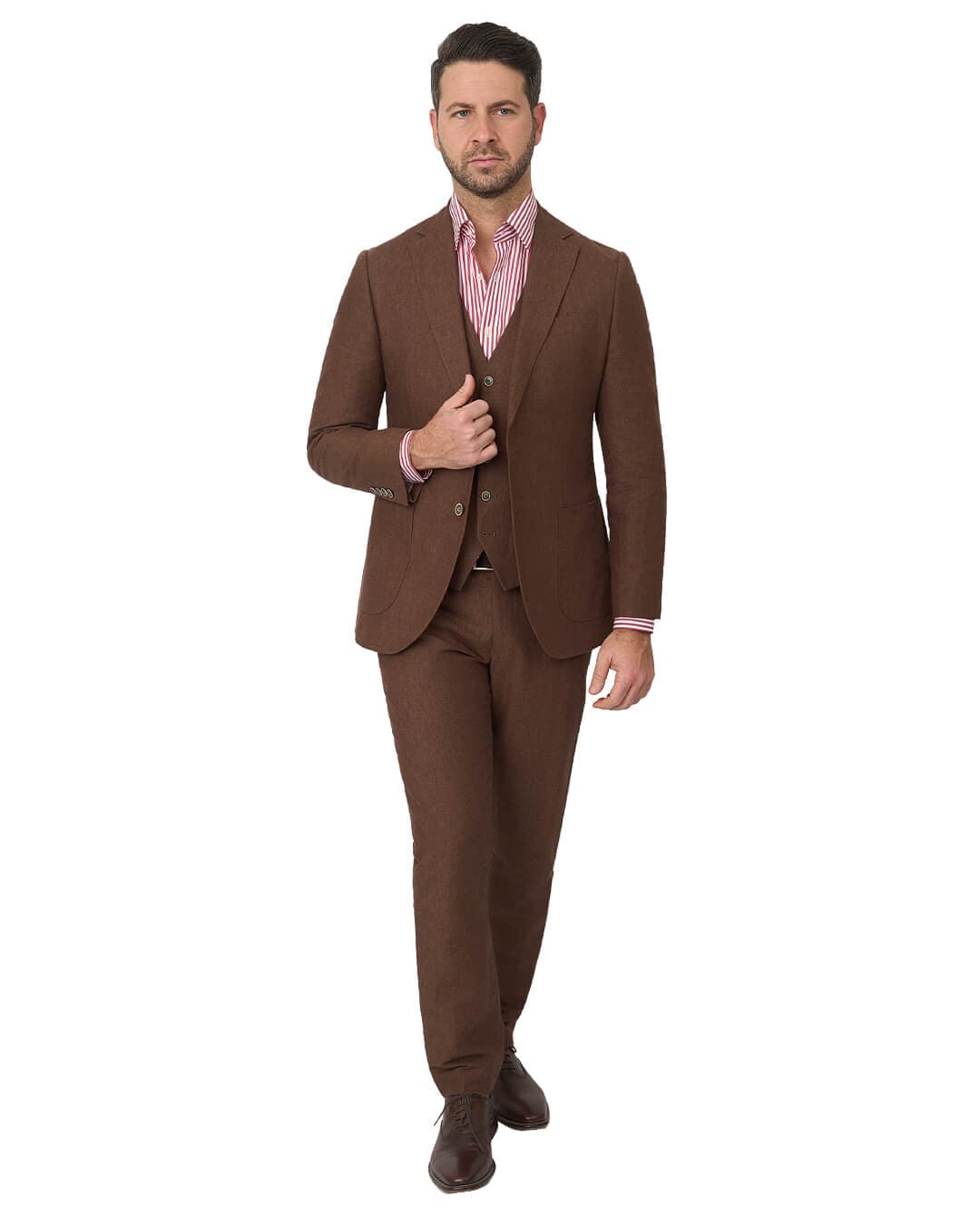 Gagliardi M&M Jackets Gagliardi Brown Jacket Mixer Linen Cotton
