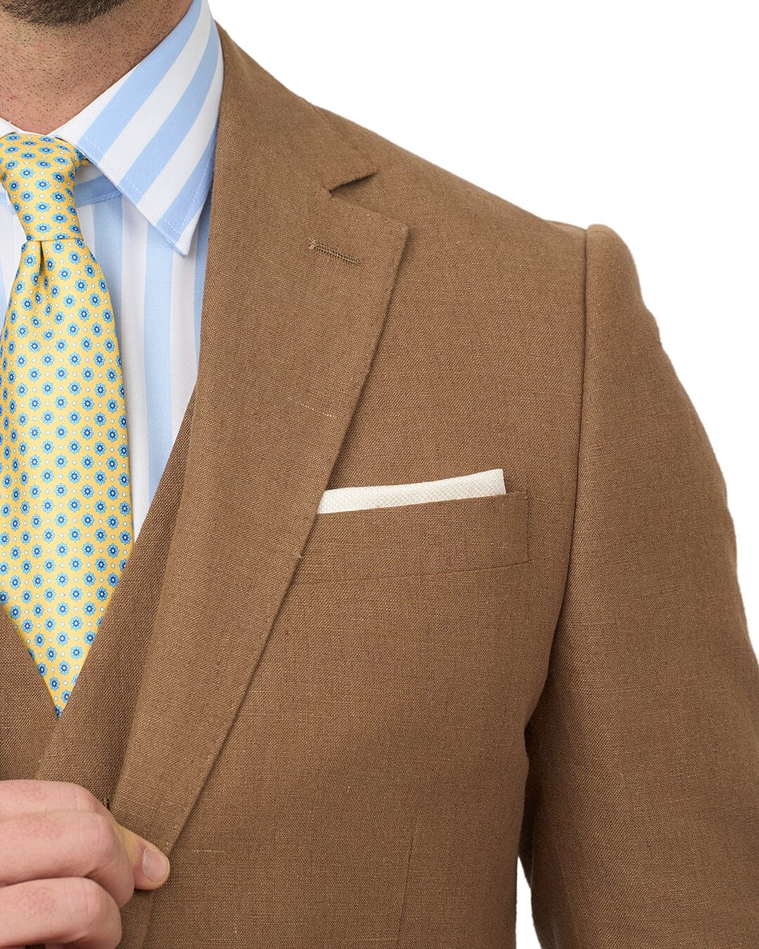 Gagliardi M&M Jackets Gagliardi Camel Jacket Mixer Linen Cotton
