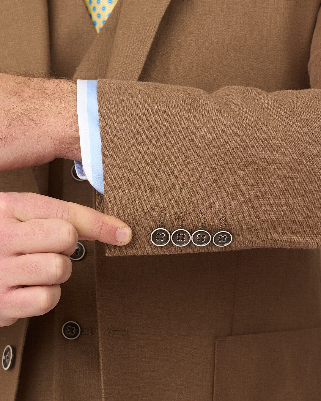 Gagliardi M&M Jackets Gagliardi Camel Jacket Mixer Linen Cotton