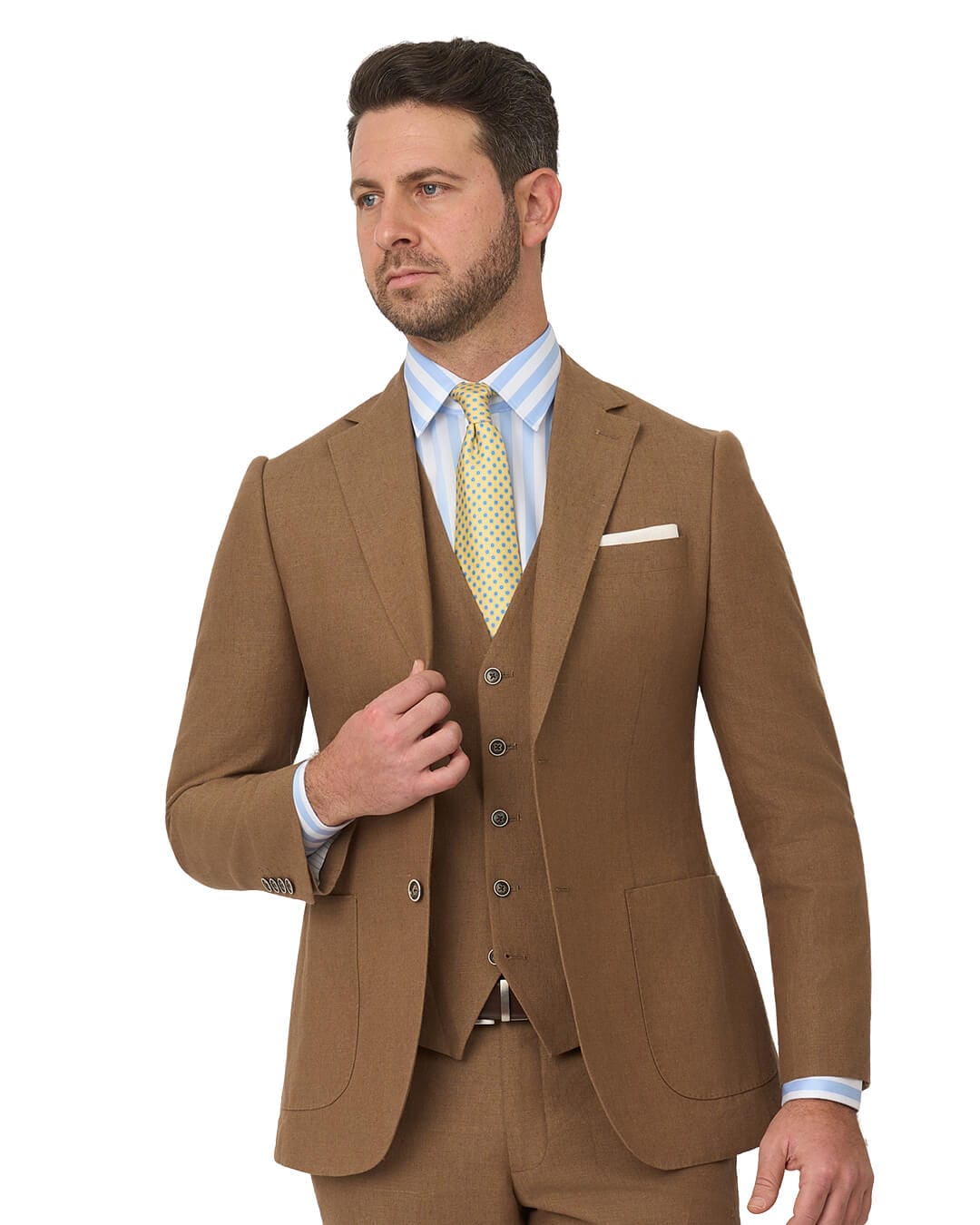 Gagliardi M&M Jackets Gagliardi Camel Jacket Mixer Linen Cotton