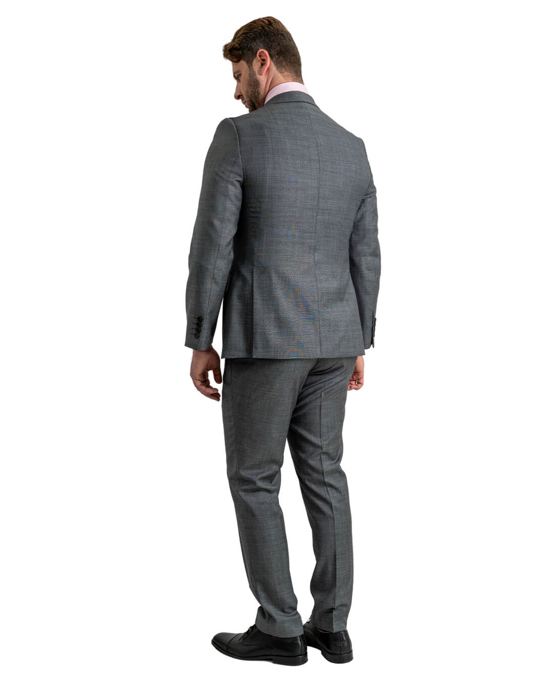 Gagliardi M&amp;M Jackets Gagliardi Grey Super 100s Sharkskin Suit Jacket