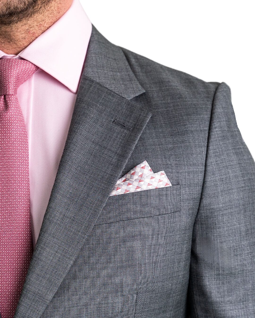 Gagliardi M&amp;M Jackets Gagliardi Grey Super 100s Sharkskin Suit Jacket
