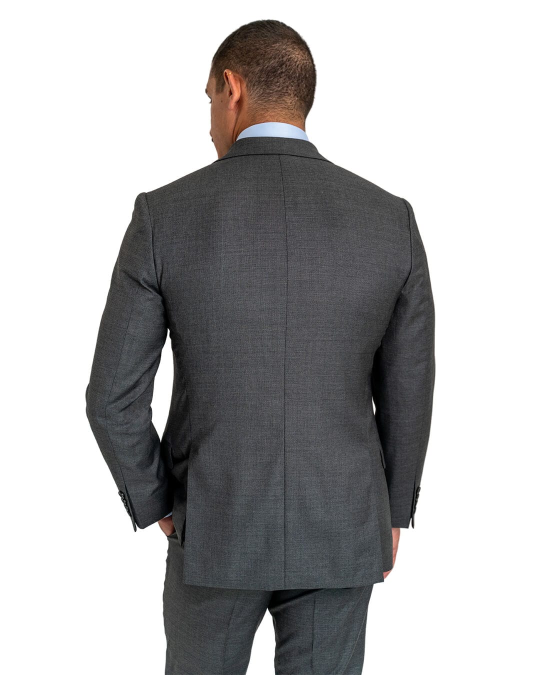 Gagliardi M&amp;M Jackets Gagliardi Lanificio F.lli Cerruti Grey Super 130s Sharkskin Suit Jacket